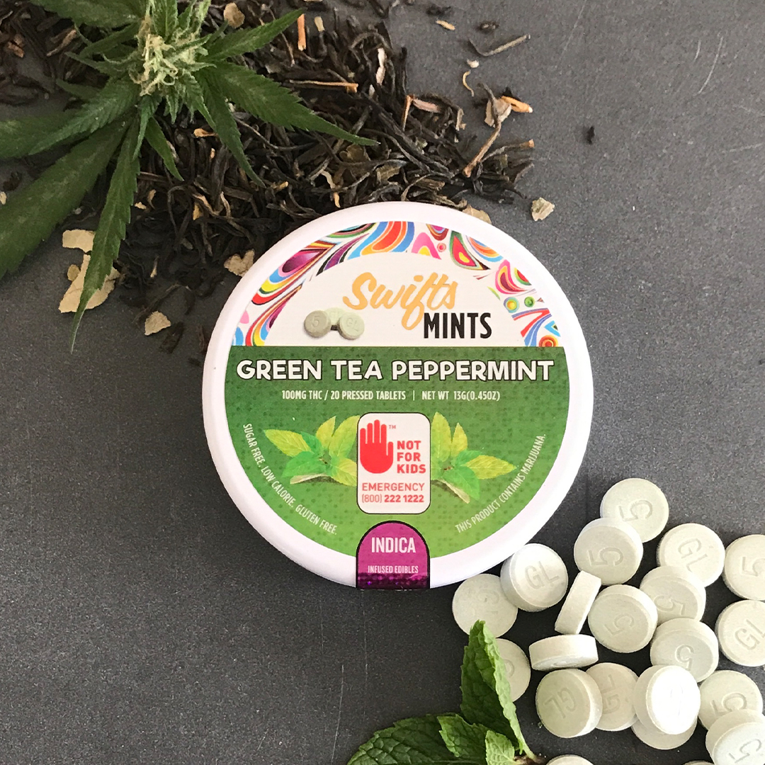 Swifts Mints Tabs Green Tea Peppermint Swifts Edibles